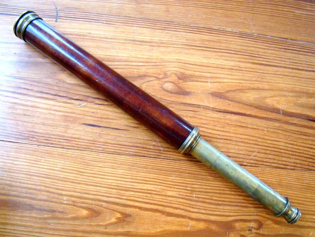A fabulous 18th century single-draw pocket telescope circa 1780